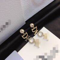 Fashion CD Earring Titanium Steel Letter Logo Ear Hoop Stud Earrings Womens Jewelry