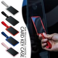 WSjb Aluminum Alloy For Tesla Model 3 Model Y Car Card Key Holder Protector Case Cover Full Cover Key Chain Car Accessories M7K9