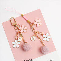 Pink Flower Mobile Phone Chain Lanyard Chain Anti-lost cket Key Lanyard Girl Women Sweet Party Outdoor Korean Fashion Jewelry