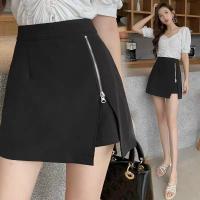 Thus Sooc Womens skirt fake shorts A-shaped skirt with high waist split zipper design THUS222