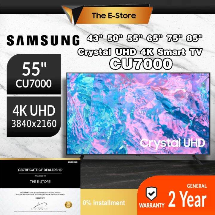 Samsung 55" CU7000 4K UHD Smart TV (2023) | UA55CU7000KXXM ...