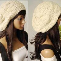 【YD】 Crochet Warm Color Beret Baggy Beanie Hat