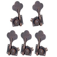 5Pcs Guitar Vintage Open Bass Guitar Tuning Key Pegs Machine Heads Tuners 2L3R for 5 Strings Bass