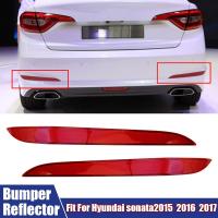 แถบสะท้อนแสงสำหรับรถยนต์2ชิ้น/คู่สำหรับ Hyundai Sonata 2015 2016 2017แถบสะท้อนแสงไฟสัญญาณ Bemper Belakang อุปกรณ์เสริมรถยนต์