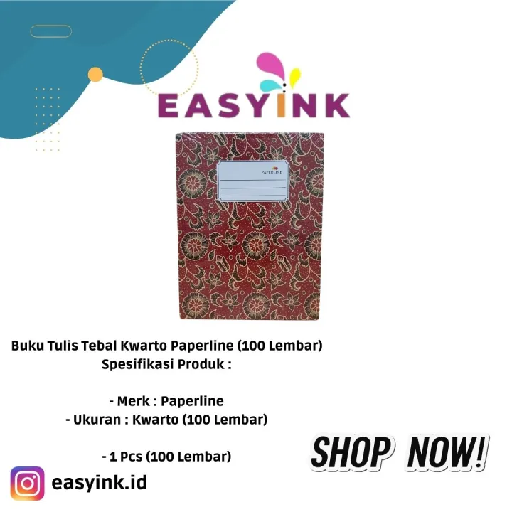 Buku Tulis Hard Cover Kwarto Quarto Paperline Lembar Lazada