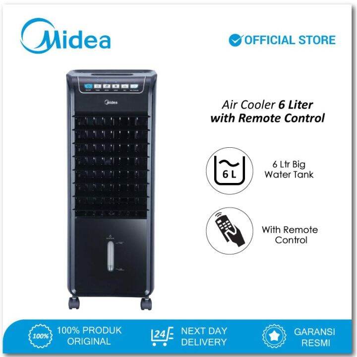 Midea Air Cooler AC100 A(B) 6 Liter Hitam Lazada Indonesia