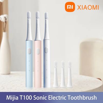 Mijia แปรงสีฟัน T100แปรงสีฟันไฟฟ้าพลังคลื่นเสียง T200ไร้สายกันน้ำแปรงสีฟันชาร์ทได้อัลตราโซนิกอัตโนมัติ