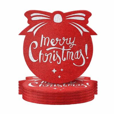 Christmas Coasters Christmas Decorations Coasters for Drinks Cups 6 PCS Printed Coasters for Cups and Mugs Living Room Decor fine