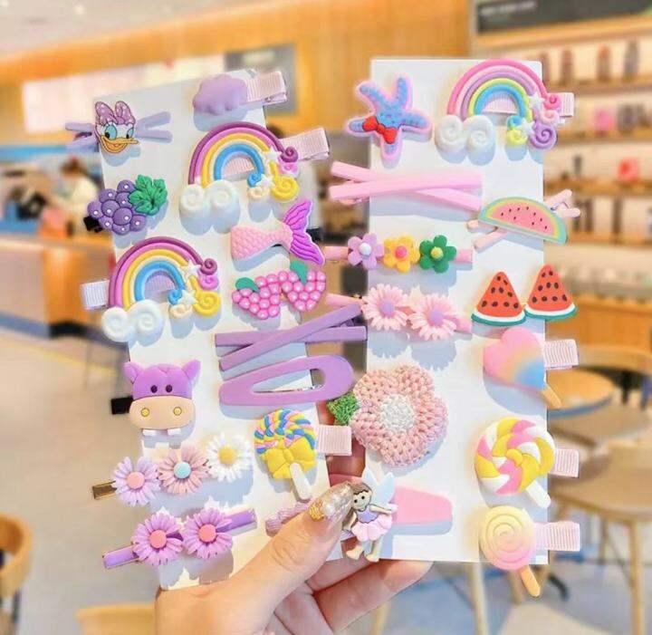 100% Original AMZ 14PCS/Set New Girls Cute Colorful Cartoon Flower ...