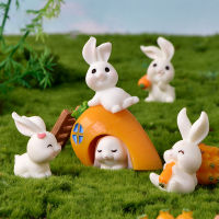 มินิกระต่ายอีสเตอร์ตกแต่ง Miniature กระต่ายสัตว์ตุ๊กตาเรซิ่นหัตถกรรม Bunny Garden เครื่องประดับตุ๊กตา DIY อุปกรณ์เสริม-gnxfnxfhnxfnxff