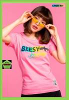 Beesy เสื้อคอกลมชาย  หญิง   รุ่น  Candy bee สีชมพู