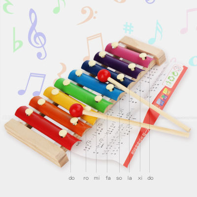 ระนาดสีรุ้งไม้ ระนาดน้อยสีรุ้ง เครื่องดนตรีของเด็ก ฝึกการฟังดนตรี ของเล่นเสริมพัฒนาการ ของเล่นเด็กTOY#01