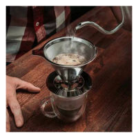 กรวยกรองกาแฟ กรองกาแฟ ดริปกาแฟ drip coffee ขนาด99มิล ตัวกรองสแตนเลส สำหรับกรวยดริปกาแฟ Drip Coffee