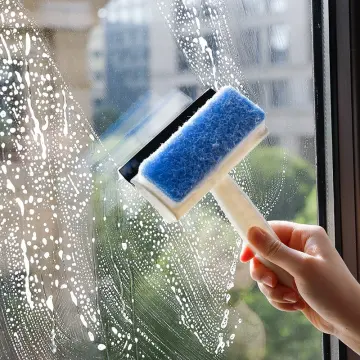 Sponge Brushes Scrubber Fit for Glass Window Mirror Cleaner Tool Double  Sided Cleaning Brush Scraper Household Cleaning Tools