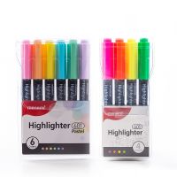 4/6pcs Monami 601 Adding Super Highlighter Pen Set 1-4mm Pastel Bright Color Marker Spot Liner Drawing Office School A6089-Yuerek