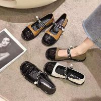 rge size Fren g sle y retro shoes and autumn British sle thick bottom matg round toe sm leather shoes womens shoes