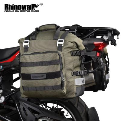 ✌☍▫ Rhinowalk Motorcycle SaddleBag 20L-30L Universal Side Bag With Removable 100 Waterproof Inner Bag Travel Motorbike Luggage