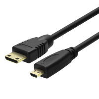 0.3M/1M/1.8M ความชัดเจนสูง1080P Mini เป็น Micro HDMI-เข้ากันได้กับสายสายแปลงตัวผู้สำหรับ HDTV