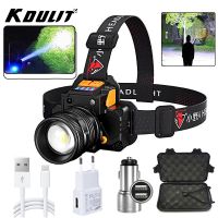 【CW】 KDULIT Induction headlamp flashlight T6 Built-in Battery Flash Powerful Torch Camping Hunting Headlight