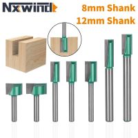 NXWIND 8MM Shank ทําความสะอาดด้านล่างบิตเราเตอร์บิตเครื่องตัดมิลลิ่งงานไม้สําหรับไม้ Bit Face Mill เครื่องตัดคาร์ไบด์ End Mill