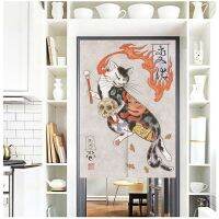 Fashion 2023 Japanese Noren Cat Door 3D Screen Printing