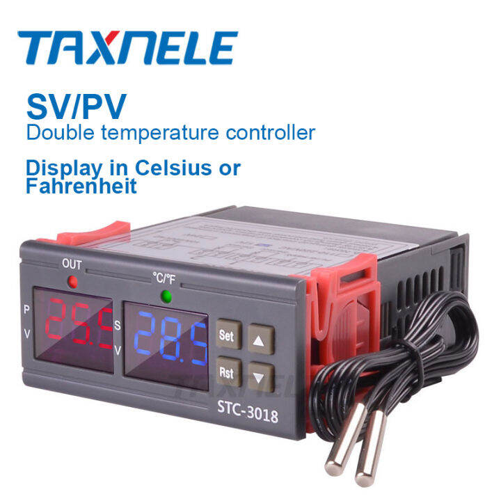 STC3018 Dual Digital Thermostat Temperature Controller Thermometer