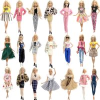 NK Hot Sale Princess Fashion Outfits Wear Casual Dress Shirt Skirt Clothes For Barbie Accessories Doll Girl Gift Toy JJ