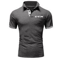 【CC】✈✿  CCM New Short-sleeved Polo Shirt Mens Lapel Fashion Breathable Color Business