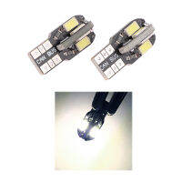 SciTech 2ชิ้นหลอดไฟ LED T10ขนาดเล็ก CANbus 8SMD 5630 12V 8000K โคมไฟป้ายทะเบียนรถยนต์โดมแผนที่ไฟจอดรถสัญญาณไฟอัตโนมัติ