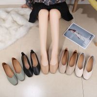 รองเท้าคัชชู หนัง ส้นเตี้ย สไตล์เกาหลี สำหรับผู้หญิง SD4131