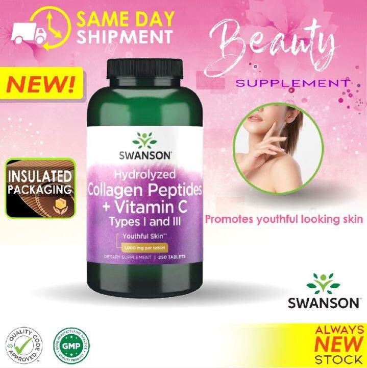 Swanson Premium Hydrolyzed Collagen Peptides + Vitamin C Types I And ...