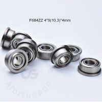 F684zz แบริ่งหน้าแปลน Abec-5แบริ่ง10ชิ้นขนาด4*910.3*4มม. 684 F684z F684เหล็กชุบโครเมี่ยมแบริ่งร่องลึก