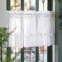 【HOT】⊕✆ Small Sheer Tulle Window Short Curtain for Girls Room Door Half Cabinet Cover Voile Fabric Cortinas