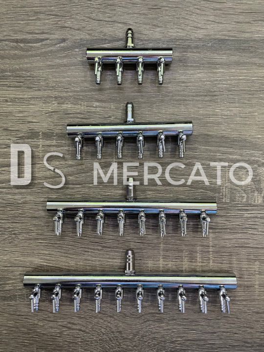 Stainless Aquarium Air Splitter with Air Controller 4/6/8/10 PORT