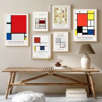 โปสเตอร์ผ้าใบ Piet Mondrian ภาพพิมพ์ศิลปะศิลปะผนังแบบนามธรรมแบบมินิมอลภาพพิมพ์ศิลปะภาพวาดพิมพ์ตกแต่งบ้านของขวัญ69F 0706