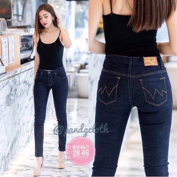 lona-jeans-กางเกงยีนส์ขาเดฟผ้ายืดผู้หญิง-รุ่น-54a-1-เป้าซิป-เนื้อผ้ายืดเยอะ-ใส่สบาย-เก็บสะโพก-ต้นขา-ทรงสวยเป๊ะ-กางเกงขายาว-กางเกงยีนส์ผญ