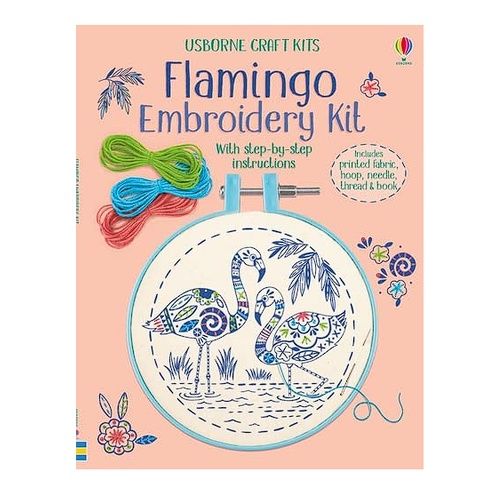 Clicket ! Embroidery Kit: Flamingo Mixed media product Embroidery Kit English