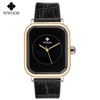 2021WWOOR 2021 New Fashion Designer Women Watches Top Brand Luxury Square Rose Gold Bracelet Ladies Dress Wristwatch Gift For Female