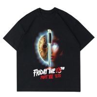 ROUND คอลูกเรือเสื้อยืด ลาย FILM HORROR FRIDAY 13TH สไตล์วินเทจ | เสื้อยืด พิมพ์ลายภาพยนตร์ FREDDY สไตล์วินเทจ | เสื้อผ้  WQKC