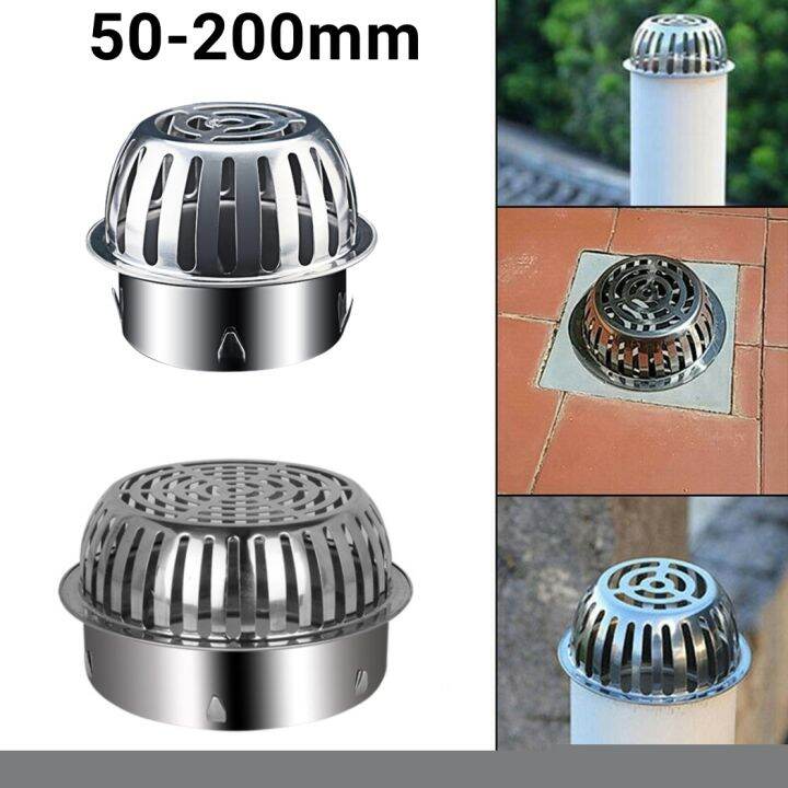Balcony Roof Floor Drain Stainless Steel Round Large Displacement Antiblocking Filter Screen