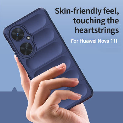 เคสโทรศัพท์กันชน TPU ซิลิโคนนิ่มยืดหยุ่นได้สำหรับ Huawei Nova Nova11i 11i 4G 2022เคสด้านหลังเคสกันกระแทกเกราะป้องกันกล้องหล่น