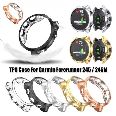 TPUกรณีนาฬิกาสำหรับGarmin Forerunner 245/245Mกรอบนาฬิกากันกระแทกป้องกันหน้าจอสำหรับผู้เบิกทางGarmin 245 / 245M