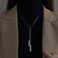 【CW】 Fashion Color Necklace for Drop Tassel Adjustable Clavicle Chain Jewelry