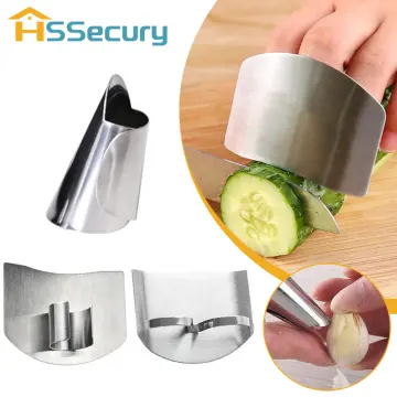 2 Packs Stainless Steel Finger Guards ,Cutting Knife Cutting Protector  ,Kitchen Tool Guard Finger Protector For Slicing and Chopping