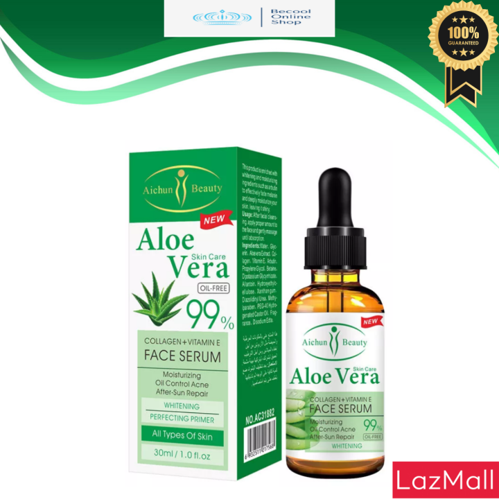 Aloe Vera Gel Pure Hyaluronic Acid Serum Facial Moisturizing Skin