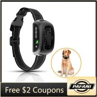 Pet Dog Anti Barking Control Collar Rechargeable Shock Effective Stop Barking Dog Waterproof Training No Bark Silver Colorcollar