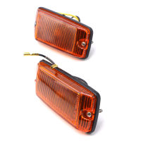 ไฟเลี้ยวข้าง พร้อมหลอดไฟ สีส้ม ซ้าย+ขวา 2 ชิ้น Lh+Rh Pair Side Marker Clear Lens Signal Turn Light Suzuki  Samurai Sierra Jimny SJ410 SJ413