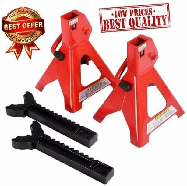 Broz Heavy Duty Double Safety Locking Car Stand Jack Steel 2 TON / 3 ...