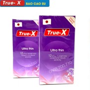 Bộ 2 Hộp Bao cao su True-x ULTRA THIN siêu mỏng kéo dài thời gian hộp 24