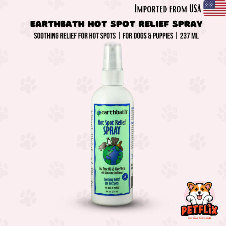 Earthbath Hot Spot Relief Spray Tea Tree Oil & Aloe Vera for Dogs